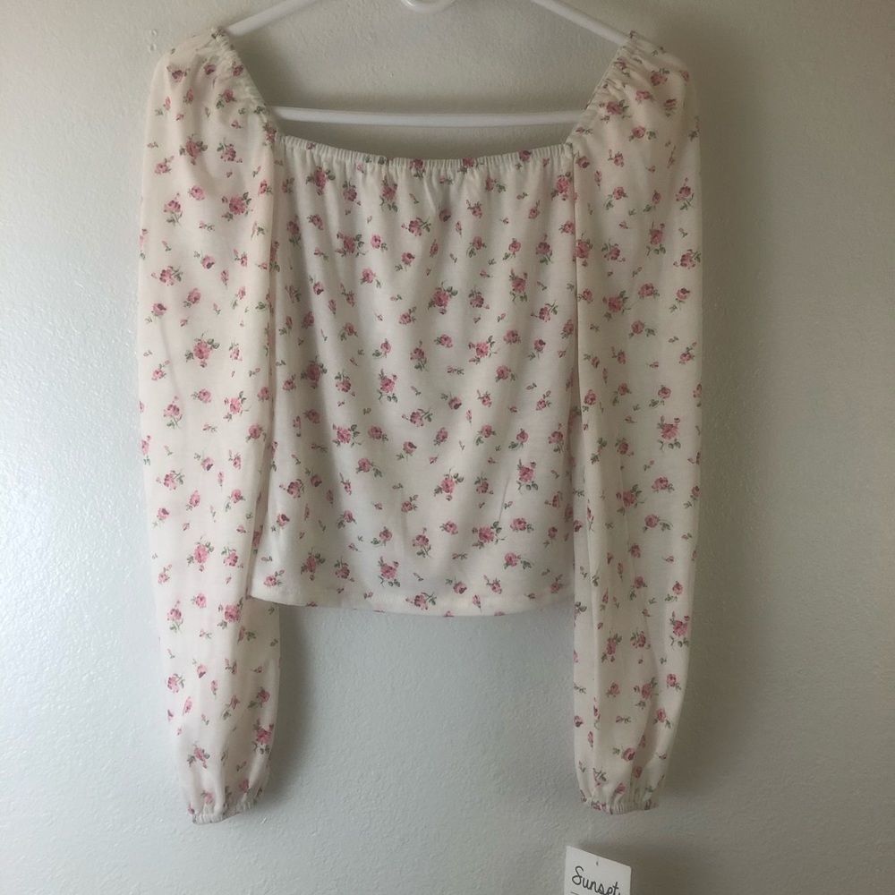 Sunset & Sixth off the Shoulder Floral Print XS